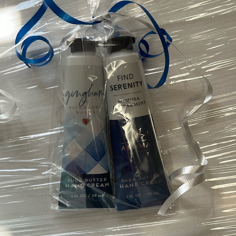 Bath and Body Works Shea Butter Hand Cream Lot of 2  Gingham and Find Serenity